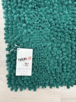 Striped Deep Green Bathroom Rug Set 3 Pieces - Image 3