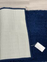 ACCUMTEK Upgrade Extra Large Navy Blue Bathroom Rug Set 3 Pieces - Image 4
