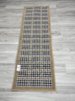 YUHFERA Woven Farmhouse Houndstooth Area Rug