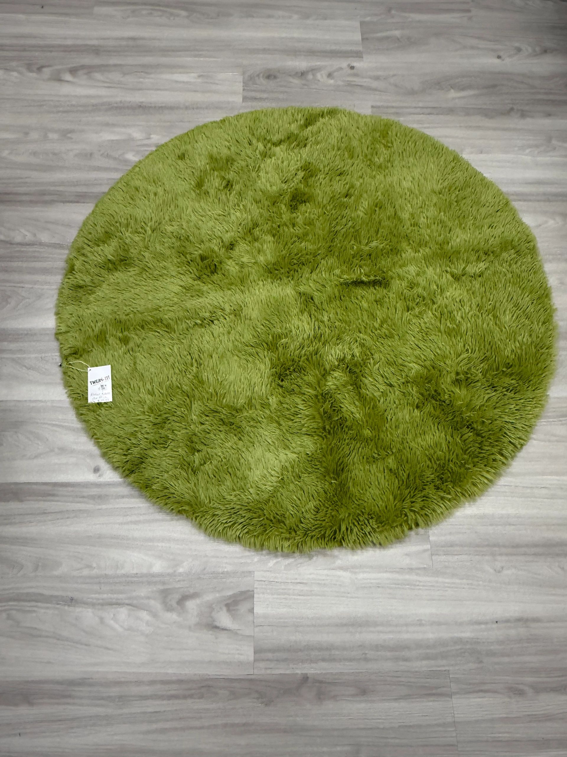 IMG_0190.jpg FJZFING Grass Green Round Rug Ultra-Soft Plush - Image 1