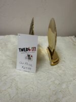 SOLID BRASS VINTAGE SEA SHELL BOOK ENDS x 2 - Image 4