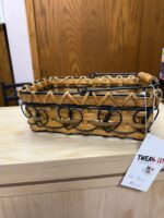 CUTE BASKET WITH HEART WEAVING AROUND OUTSIDE