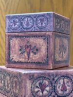SET OF 3 NESTING BOXES - PURPLE WITH HEARTS - Image 2
