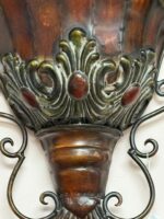 14"H x 16" Burgundy/Black Wall Sconce - Image 3