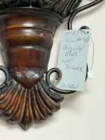 14"H x 16" Burgundy/Black Wall Sconce - Image 5