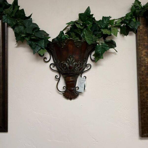 14"H x 16" Burgundy/Black Wall Sconce