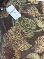 19" SQUARE THROW PILLOWS - SET OF 2 - BROWN WITH BROWN/TAN/GREEN LEAF DESIGN - Image 3