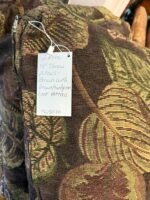 19" SQUARE THROW PILLOWS - SET OF 2 - BROWN WITH BROWN/TAN/GREEN LEAF DESIGN - Image 4