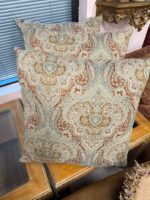 22" SQUARE THROW PILLOWS - SET OF 3 - PAISLEY PRINT VINTAGE -PIER I BRAND
