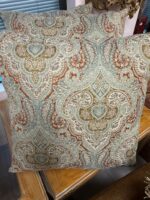 22" SQUARE THROW PILLOWS - SET OF 3 - PAISLEY PRINT VINTAGE -PIER I BRAND - Image 2