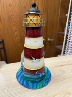 TIN LIGHTHOUSE WITH SEAGULLS AND A BOAT - Image 3