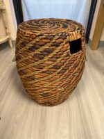 ROUND WICKER TABLE WITH HANDLES
