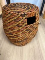 ROUND WICKER TABLE WITH HANDLES - Image 3