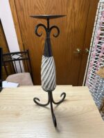 13.5" H Wrought Iron Candle Holder