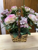 SILK FLOWERS/BASKET - Image 2