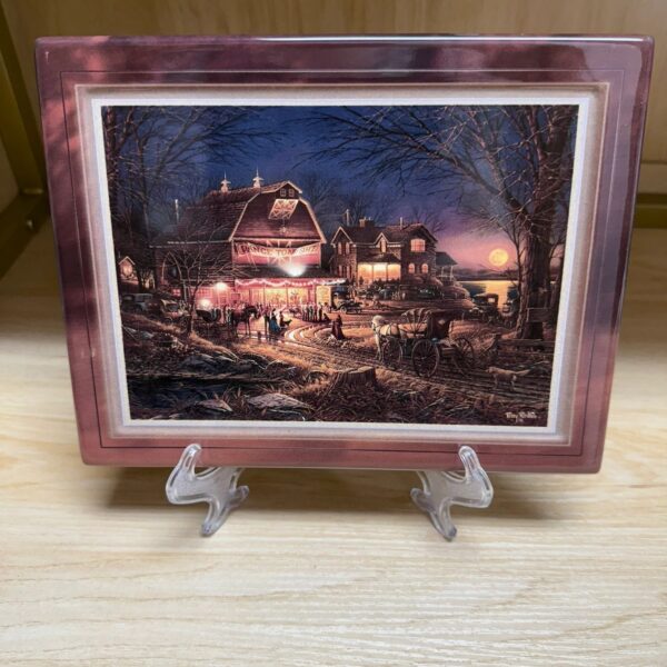 TERRY REDLIN PORCELAIN PRINTS - HOMETOWN MEMORIES SERIES - FIRST ISSUE - HARVEST MOON BALL