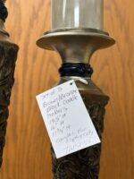 SET OF 3 CANDLE HOLDERS/BROWNS/BRONZE - Image 7