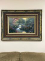 "SECRET CREEK" BY DERK HANSEN - RUSHING STREAM, FLOWERS, TREES - Image 2