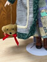 17"H COLLECTORS PORCELAIN DOLL WITH TEDDY BEAR - Image 3