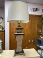 SINGLE LAMP - BLACK/CREAM TEXTURED - 34" H - Image 2