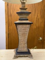 SINGLE LAMP - BLACK/CREAM TEXTURED - 34" H - Image 3