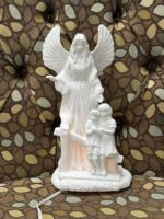 WHITE PORCELAIN GUARDIAN ANGEL NIGHTLIGHT
