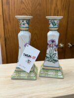 PAIR OF GRECIAN CANDLESTICK HOLDERS