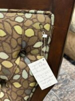 ASHLEYS FURNITURE PATTERN CHAIR- LARGE/COMFY/UNIQUE - BROWN/GREEN/YELLOW LEAF PATTERN - Image 6