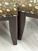ASHLEYS FURNITURE PATTERN CHAIR- LARGE/COMFY/UNIQUE - BROWN/GREEN/YELLOW LEAF PATTERN - Image 4