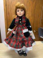 16" PORCELAIN DOLL -CHRISTMAS OUTFIT
