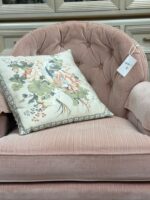 WOODMARK ORIGINAL TUFTED BACK SWIVEL ROCKER WITH DECORATIVE THROW PILLOW - 1986 - Image 2