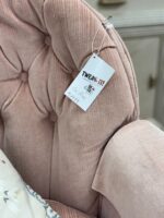 WOODMARK ORIGINAL TUFTED BACK SWIVEL ROCKER WITH DECORATIVE THROW PILLOW - 1986 - Image 4