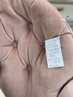 WOODMARK ORIGINAL TUFTED BACK SWIVEL ROCKER WITH DECORATIVE THROW PILLOW - 1986 - Image 5