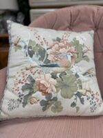 WOODMARK ORIGINAL TUFTED BACK SWIVEL ROCKER WITH DECORATIVE THROW PILLOW - 1986 - Image 3