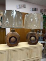 PAIR OF ASHLEY JAYLIAH SNAIL SHAPED TABLE LAMPS