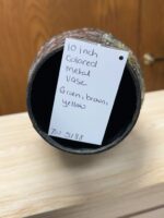 10" H METAL GREEN/BROWN/YELLOW TABLE VASE - Image 5