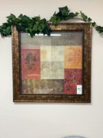 30" SQUARED PICTURE - LEAVES - FALL COLORS - BRONZE FRAME