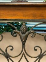 ENTRY WAY TABLE - BROWN WOOD AND WROUGHT IRON - Image 5