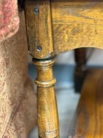 SOLID WOOD COFFEE TABLE AND 2 END TABLES - DARK WOOD WITH DECORATIVE HANDLES - Image 6