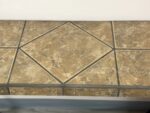 BROWN/TAN/BLACK LARGE ENTRY WAY TABLE - PORCELAIN TILE SYTLE TOP - Image 2