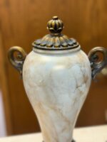 FAKE URN AND CANDLE HOLDER DECORATION - SET - USED - Image 2