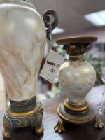 FAKE URN AND CANDLE HOLDER DECORATION - SET - USED - Image 4