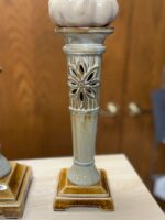 SET OF 2 VOTIVES; ONE FOR CANDLE, ONE WITH PUMPKIN - USED - Image 5