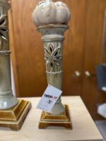 SET OF 2 VOTIVES; ONE FOR CANDLE, ONE WITH PUMPKIN - USED - Image 4