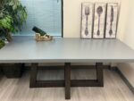 Arment Living Elodie Gray Concrete Rectangle Table