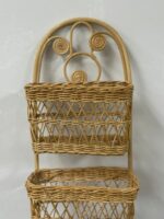 BOHO WICKER 3 BASKET HANGING ART - Image 2