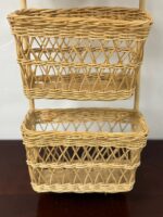 BOHO WICKER 3 BASKET HANGING ART - Image 3