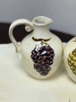 TABLETOPS UNLIMITED CERAMIC GRANDECRUETS SET (MISSING CADDY AND 1 STOPPER) - SALT/PEPPER/OIL/VINEGAR - Image 2