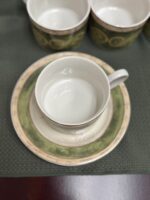 AMERICAN ATELIER BOUQUET GARNI CUP/SAUCER -GREEN/TAN VINES - Image 4