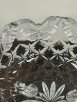 HOFBAUER 3-TOED CRYSTAL BOWL - BUTTERFLY PATTERN - 8" HEAVY - Image 4